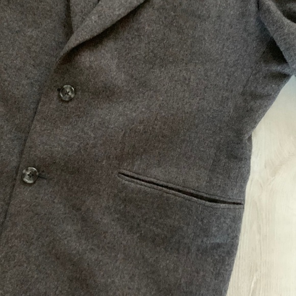 Jos A Bank 100% Camel‎ Hair Blazer size 40 Regular gray two buttons - Picture 6 of 16